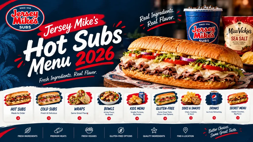 Jersey Mike’s Hot Subs Menu 2026
