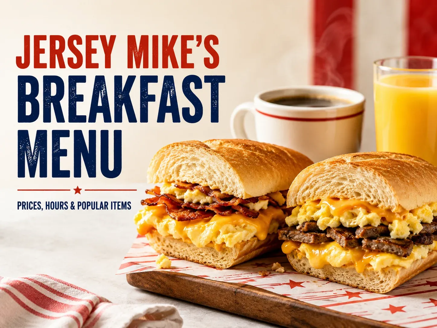 Jersey Mike’s Breakfast Menu 2026 – Prices, Hours & Popular Items
